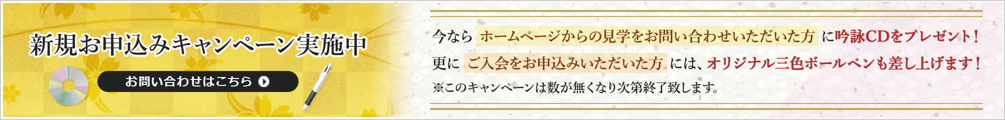 新規お申込みキャンペーン